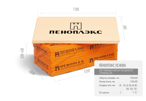 XPS Пеноплэкс Основа, 100 мм